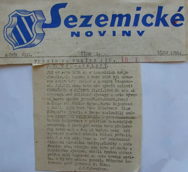 Sezemické noviny 10.10.1964